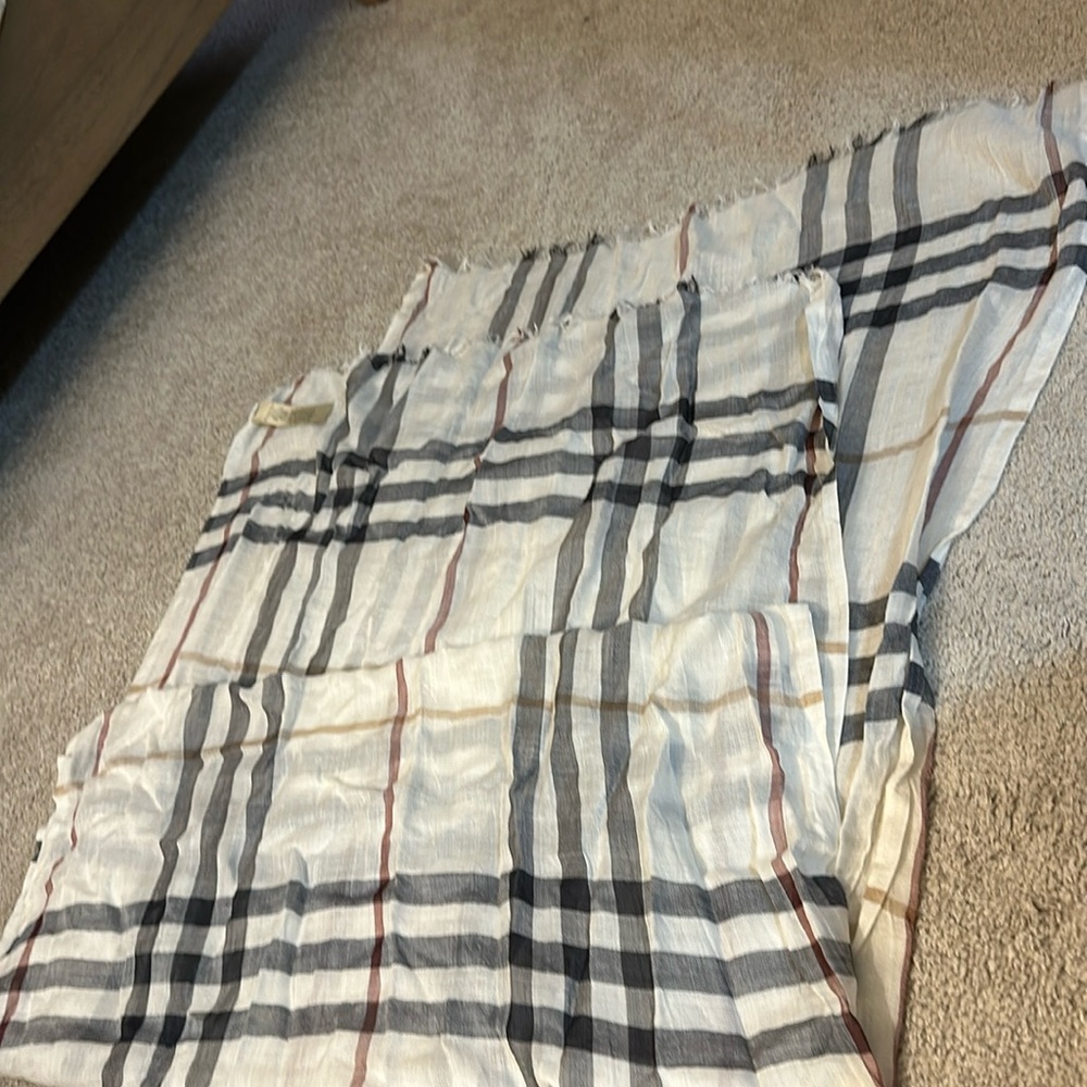 Burberry Check Wool Silk Scarf